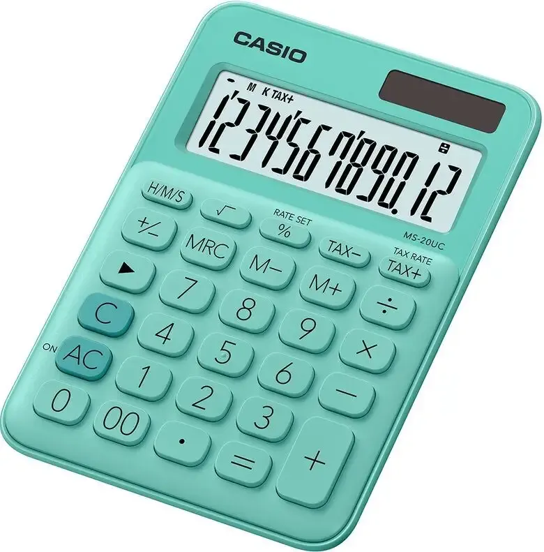 Casio MS-20UC-GN calcolatrice Desktop Calcolatrice di base Verde Must-Have
