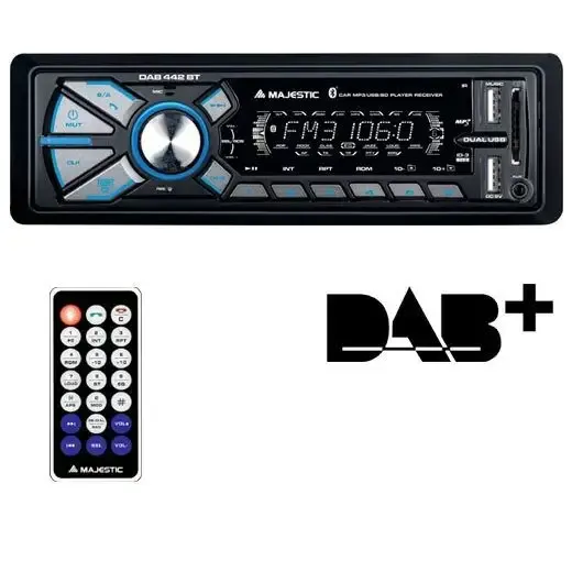 Saldi New Majestic DAB-442 BT Ricevitore multimediale per auto Nero 180 W Bluetooth
