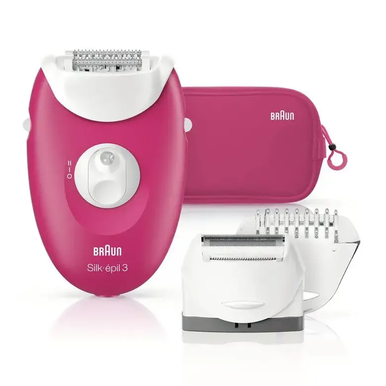 Braun Silk-épil 3 81677778 epilatore 20 pinzette Bianco, Rosa Di Tendenza