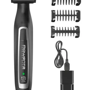 Più Venduto Rowenta TN6000 Forever Sharp per Radere, Regolare e Rifinire, Lame in Acciaio Inox Autoaffilanti e 3 Pettini Regolabarba, Batteria al Litio, Autonomia 120 min