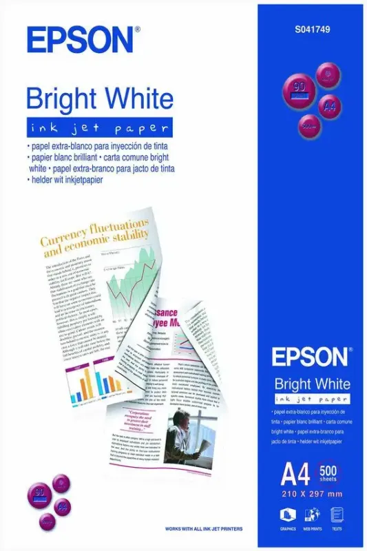 Epson Bright White Inkjet Paper - A4 - 500 Fogli Saldi