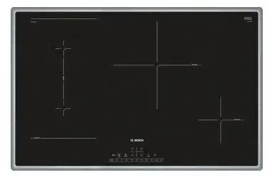 Popolare Bosch PVS845FB5E piano cottura Nero, Acciaio inossidabile Da incasso Piano cottura a induzione 4 Fornello(i)