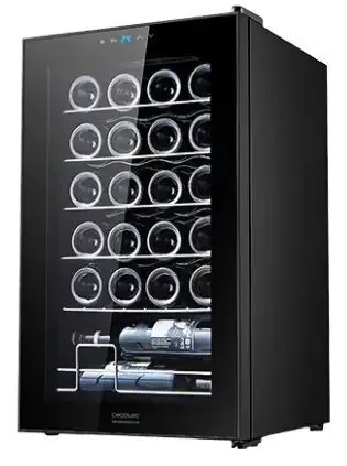 Sconto Cecotec GrandSommelier 24000 Cantinetta Vino Con Compressore Libera Installazione Nero 24 Bottiglie