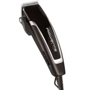 Esclusivo Rowenta TN1603 Driver, Tagliacapelli, Lame in acciaio Inox, Lame progettate per durare 15 anni, 4 pettini fissi, 15 impostazioni da 1 a 12 mm, Nero