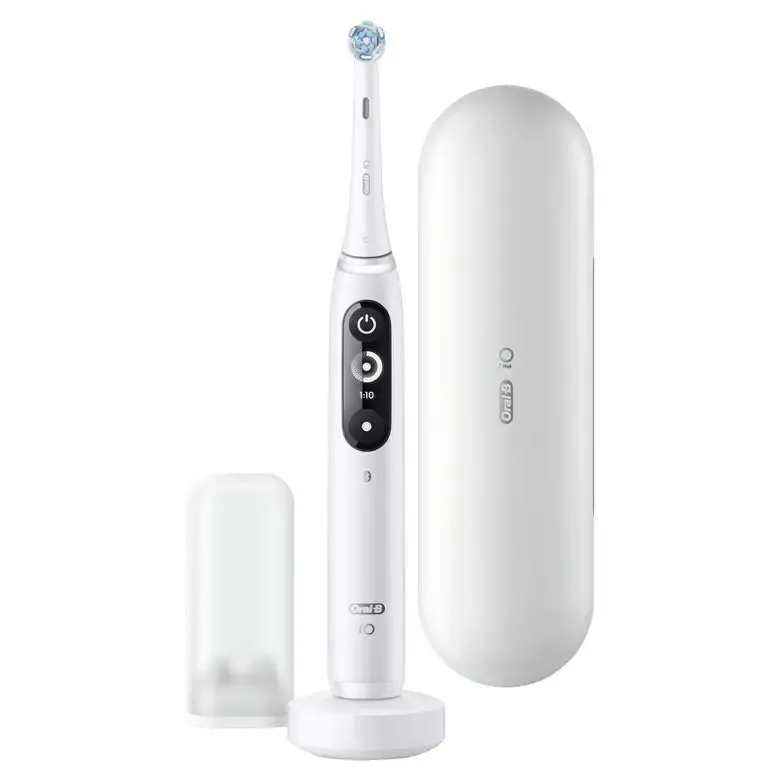 Scelto Dai Clienti Oral-B iO - 7n - Spazzolino Elettrico Ricaricabile, 1 Spazzolino Bianco Esclusivo Con Tecnologia Magnetica Rivoluzionaria, Display In Bianco E Nero, 1 Testina, 1 Custodia Da Viaggio Premium