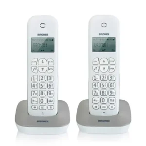Brondi Gala Twin Telefono DECT Identificatore di chiamata Grigio, Bianco Spedito Oggi