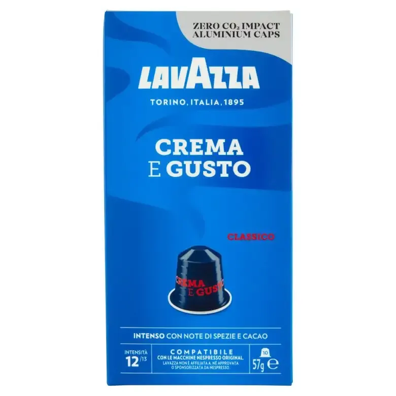 Popolare Lavazza Crema e Gusto Capsule caffè Tostatura media 10 pz