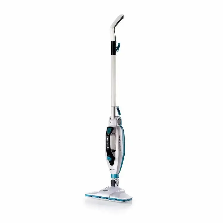 Ariete 4175 Steam Mop Foldable 10 in 1, Scopa a Vapore Pieghevole, 1500 Watt, 10 funzioni in 1, Kit accessori, Capacità 350 cc, Bianco/Azzurro Professionale