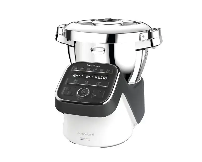 Sconto Moulinex HF8098 Companion XL, Robot da cucina multifunzione, 12 programmi automatici, 6 accessori, recipiente 3L, intervallo di temperatura da 30 °C a 150 °C, Ricettario 300 idee per ricett
