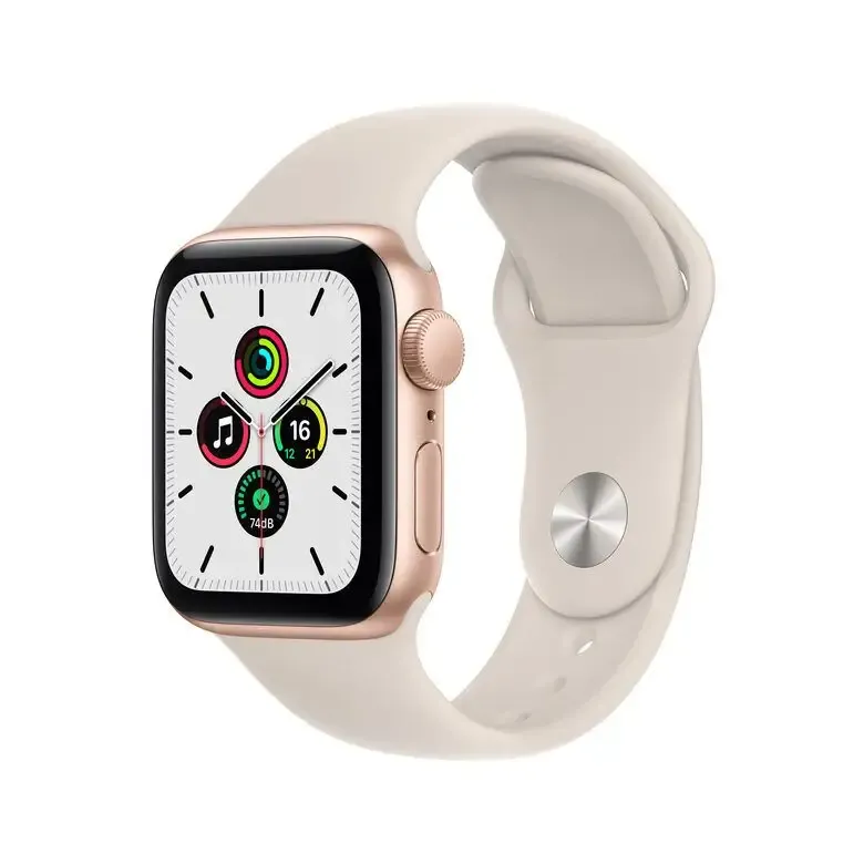 Apple Watch SE GPS, 40mm Cassa in Alluminio color Oro con Cinturino Sport Galassia Super Prezzo