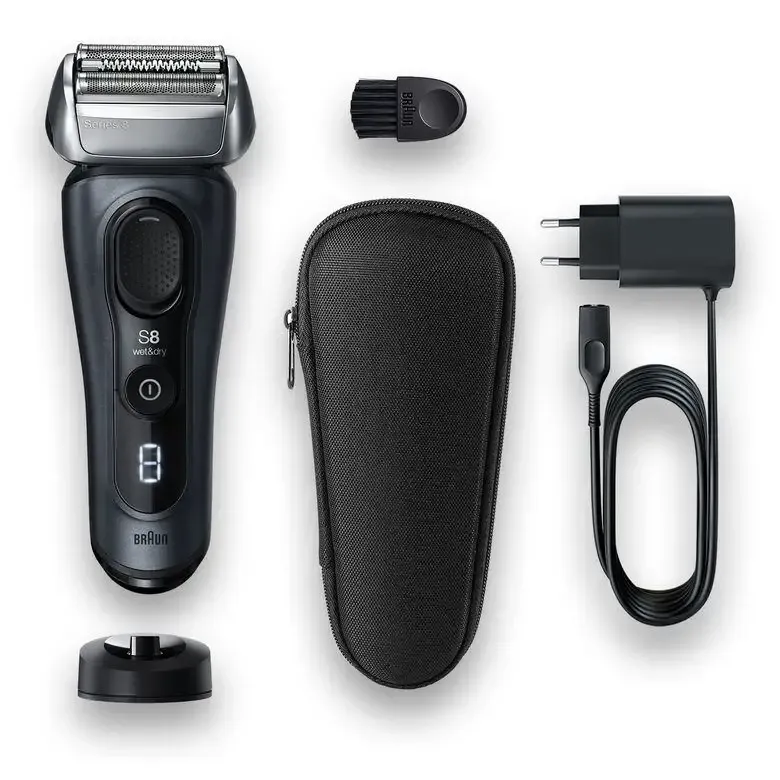 Braun Series 8 Rasoio 8413s Wet&Dry con custodia da viaggio, Grigio Ultime Pezzi