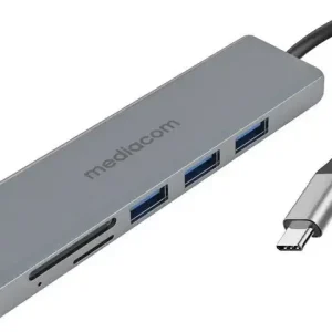 Vendita Finale Mediacom MD-C302 hub di interfaccia USB 3.2 Gen 1 (3.1 Gen 1) Type-A Alluminio
