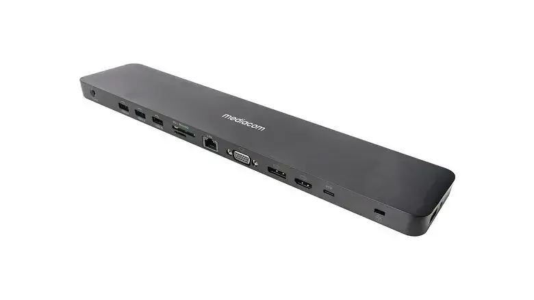 Prezzo Basso Mediacom M-DOCKTPCP replicatore di porte e docking station per notebook Cablato USB 3.2 Gen 1 (3.1 Gen 1) Type-C Nero
