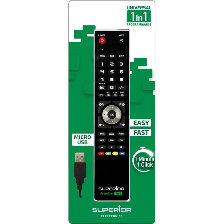 Ordina Subito nuovaVideosuono FREEDOM1IN1 telecomando IR Wireless DVD/Blu-ray, Media player, PC, SAT, Altoparlante Soundbar, TV, VCR Pulsanti