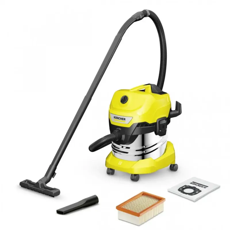 Compra Oggi Stesso Kärcher WD 4 S V-20/4/35 Bidone Aspirasolidi e Liquidi 1000W 20 Lt Tubo Aspirazione 2,2 mt