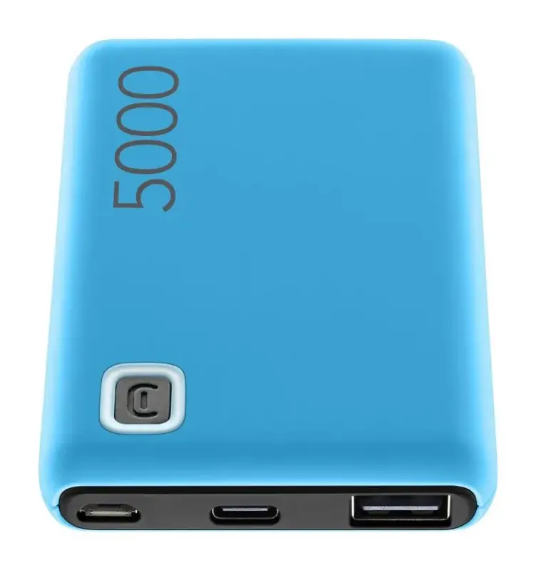 Cellularline Power Bank ESSENCE 5000 Caricabatterie portatile da 5000mAh Blu Saldi