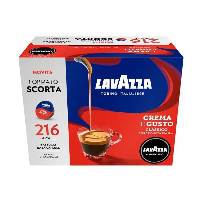 Spedizione Espresso Lavazza A Modo Mio Crema e Gusto, 216 Capsule