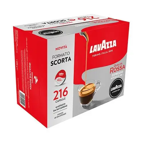 Lavazza Qualità Rossa 216 pz Capsule originali caffè per macchine da caffe a Modo Mio Soddisfatti O Rimborsati