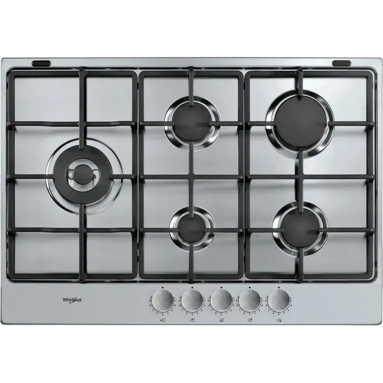 Prezzo Basso Whirlpool TGML 761 IX Acciaio inossidabile Da incasso 75 cm Gas 5 Fornello(i)