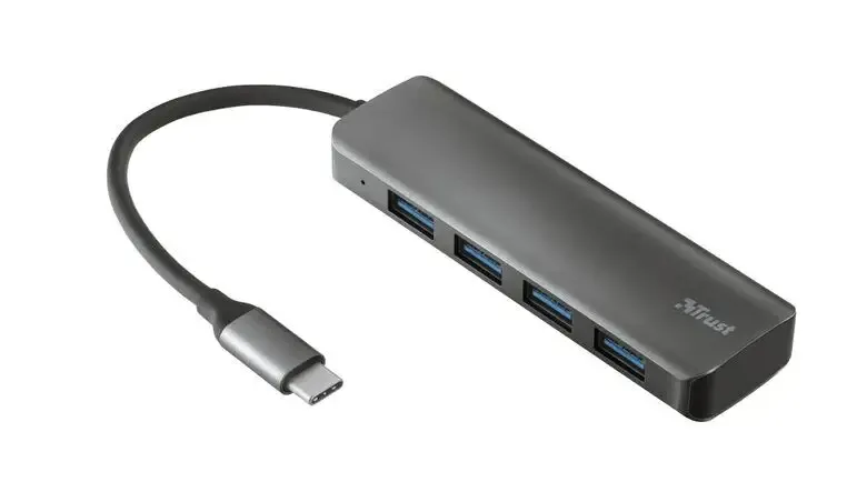 Trust 23328 hub di interfaccia USB 3.2 Gen 1 (3.1 Gen 1) Type-A 5000 Mbit/s Grigio Must-Have