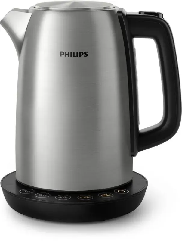 Philips Avance Collection Bollitore con controllo temp., metallo, 1,7 L, coperchio a molla Solo Oggi