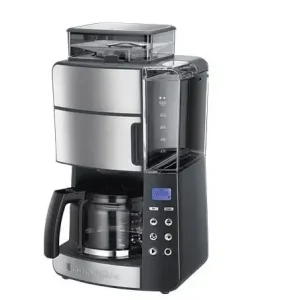 Spedito Oggi Russell Hobbs Grind and Brew Glass Carafe Automatica Macchina da caffè combi 1,25 L