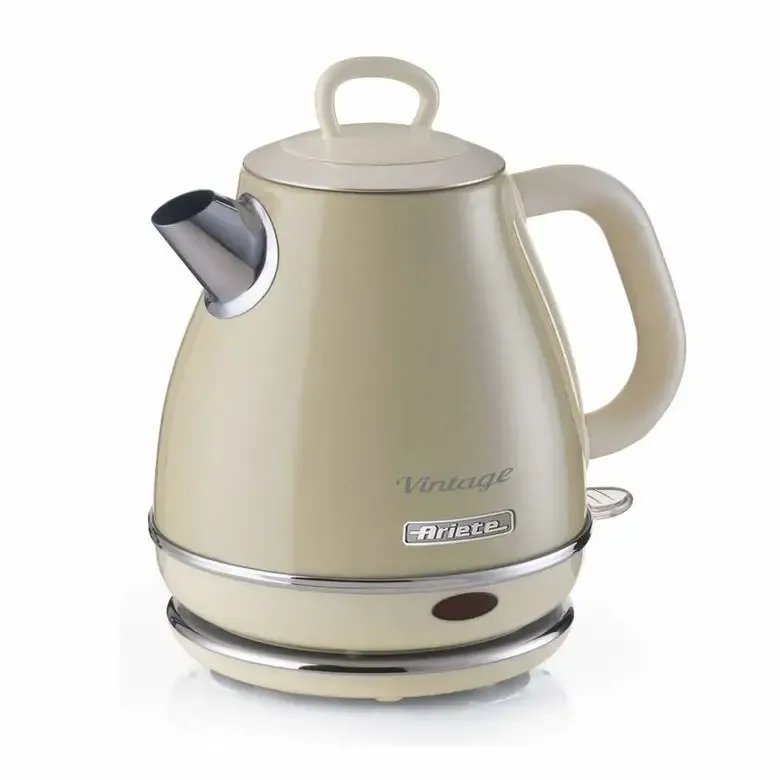 Promozione Ariete 2868 Bollitore Elettrico Vintage 1 Litro - Infusi, Tè e Tisane - Autospegnimento - Acciaio Inox - 1 Litro - 1600 Watt - Beige