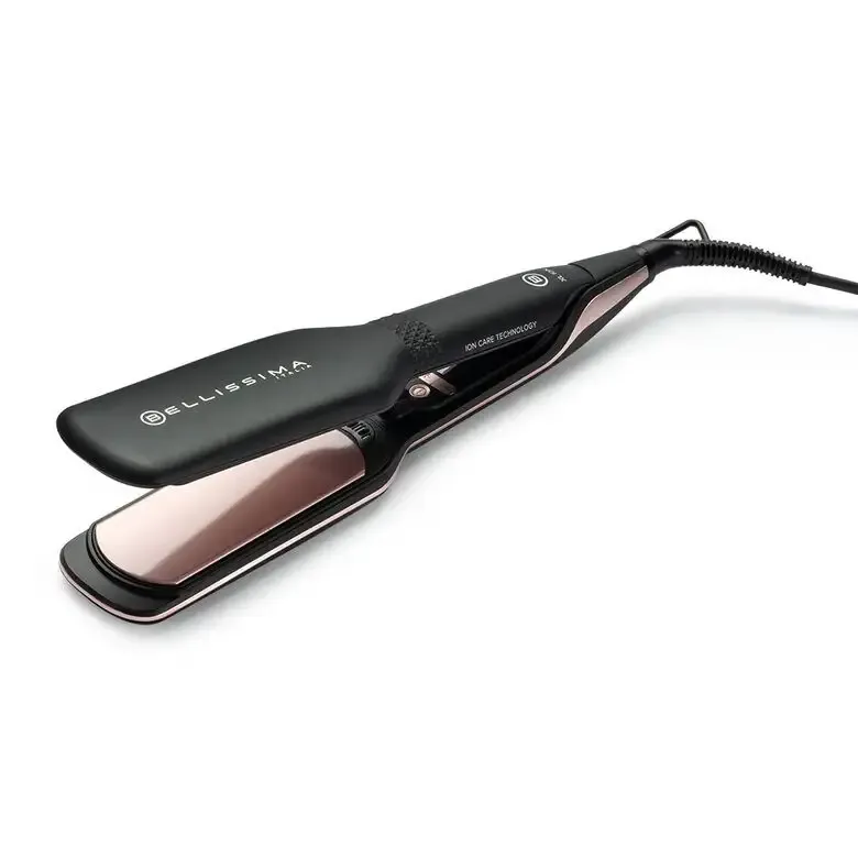 Bellissima Imetec XL ION, piastra lisciante per capelli, piastre larghe, ionizzatore, rivestimento ceramica e cheratina, 5 temperature da 150 a 230°C, riscaldamento rapido, cavo 1,8 m Ultima Occasione
