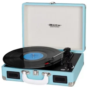 Trevi TT 1015 - lettore giradischi 33/45/78 giri, 2 altoparlanti stereo incorporati 3Wx2, Auto Stop, Presa cuffie, uscita RCA Acquista Ora