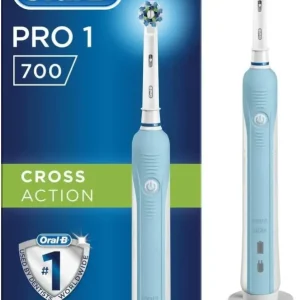 Braun Oral-B Pro 1-700 Spazzolino Elettrico con Testine Cross Action e Sensore di Pressione Prezzo Scontato