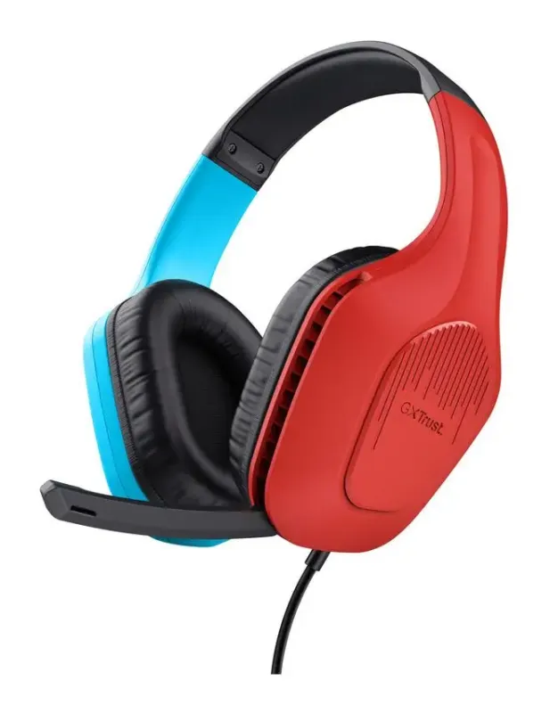Trust GXT 416S Zirox Auricolare Cablato A Padiglione Giocare Nero, Ciano, Rosso Bestseller