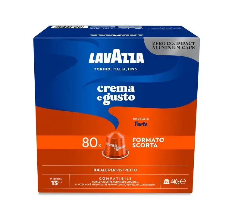 Lavazza Capsule Compatibili Nespresso Crema e Gusto Forte, 80 Capsule Prezzo Ridotto