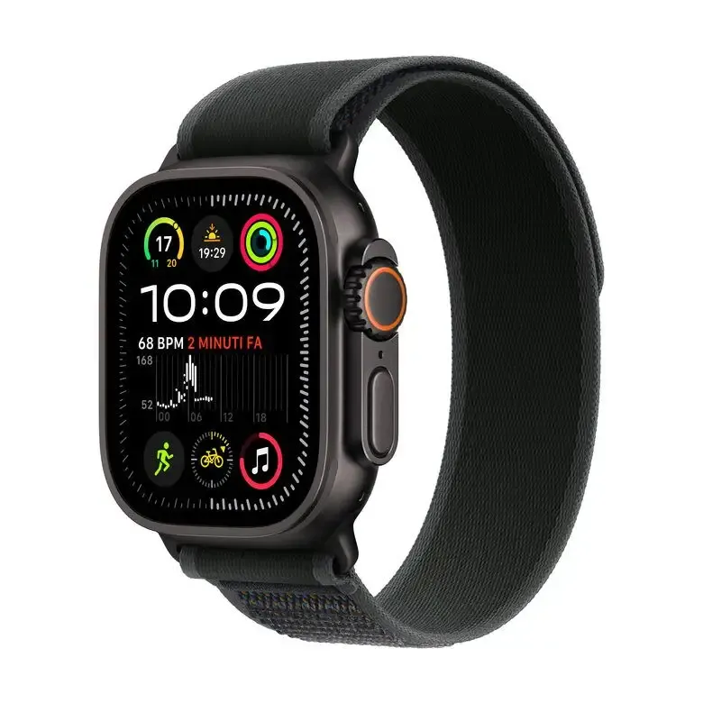 Occasione Imperdibile Apple Watch Ultra 2 GPS + Cellular 49mm Cassa Titanio Nero con Nero Trail Loop - M/L