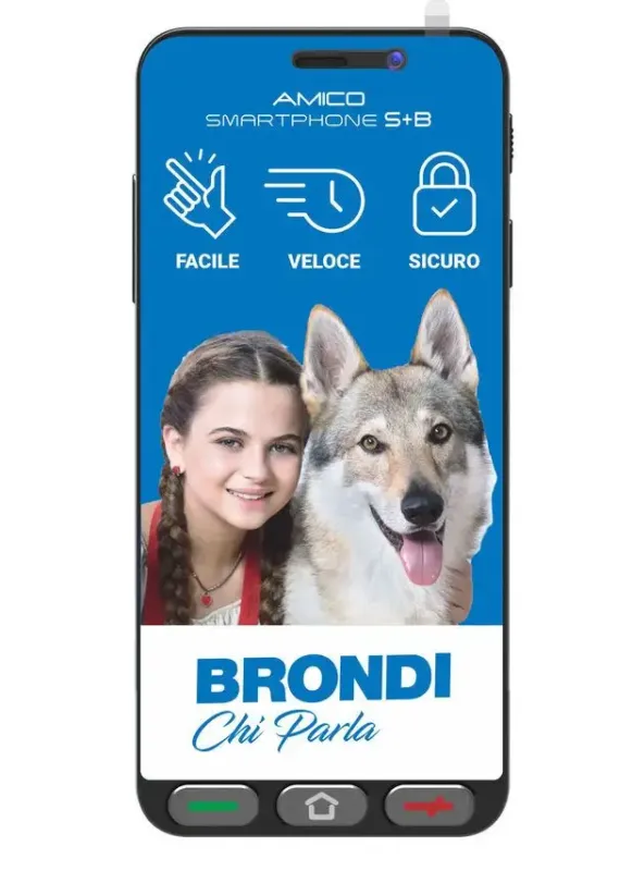 Popolare Brondi Amico Smartphone S+B Nero 14,5 cm (5.7") Doppia SIM Android 12 Go edition 4G USB tipo-C 2 GB 16 GB 2800 mAh