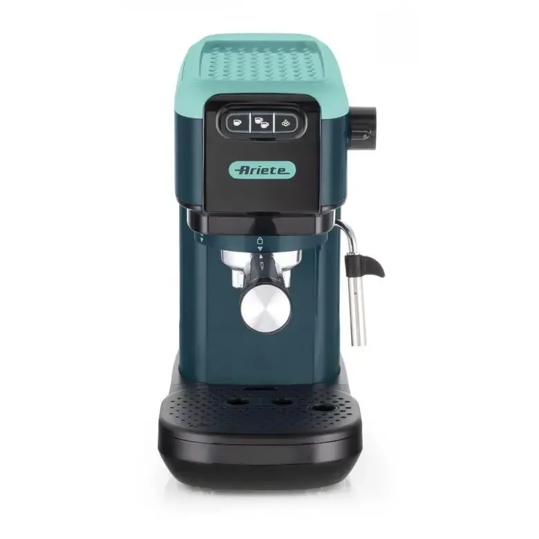Ariete 1399 Light Aquamarine Macchina da caffè espresso, Per polvere e cialde ESE, 1300 W, Capacità 1,1L, 15 bar di pressione, Filtro 1, 2 tazze e cialda ESE, Cappuccino, Verde Acquista Ora