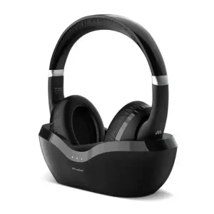 Di Tendenza Meliconi 497338 cuffia e auricolare Cuffie Con cavo e senza cavo A Padiglione TV Bluetooth Base di ricarica Nero