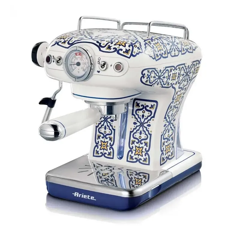 Pagamento Sicuro Ariete 1389 Capri Macchina da caffè, 850W, Compatibile con caffè macinato o con cialde ESE Filtro ½ tazze, Cappuccinatore