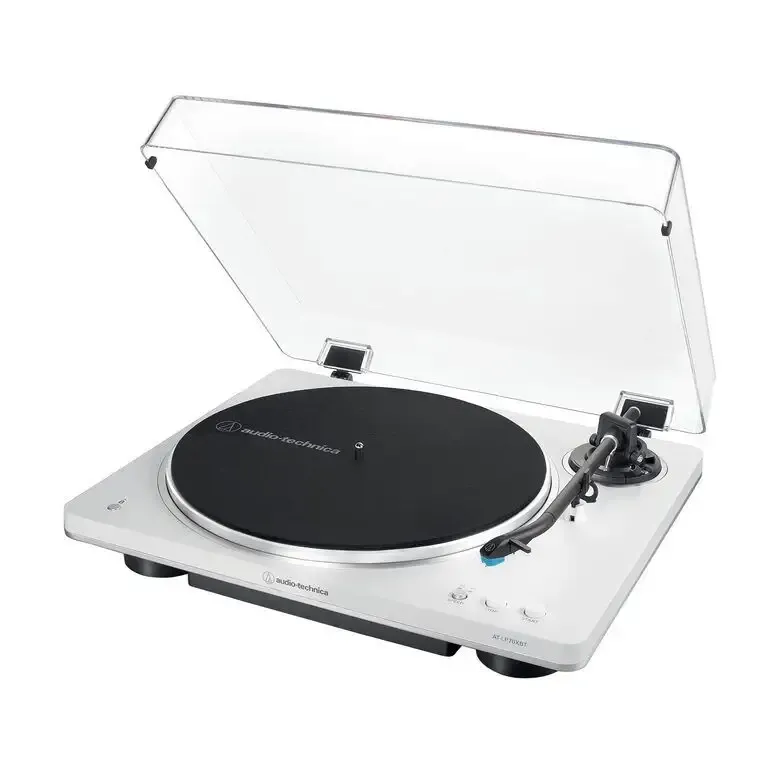 Professionale Audio-Technica AT-LP70XBT Giradischi con trasmissione a cinghia Argento, Bianco Completamente automatico