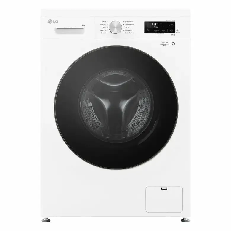 LG F4NX1009NWB Serie X1 Lavatrice Smart A Libera Installazione 9 Kg, 1400 Giri, Wi-Fi, Sistema 6 Motion, Allergy Care, Direct Drive, Classe A, Bianco Promozione