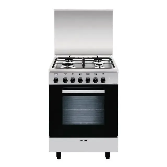 Nuovo Arrivo Glem Gas A654MI6 Cucina a Gas Con Forno Elettrico Acciaio Inossidabile a