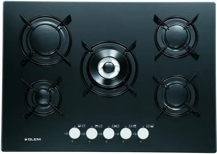 Offerta Del Giorno Glem Gas GV755BK piano cottura Nero Da incasso 5 Fornello(i)