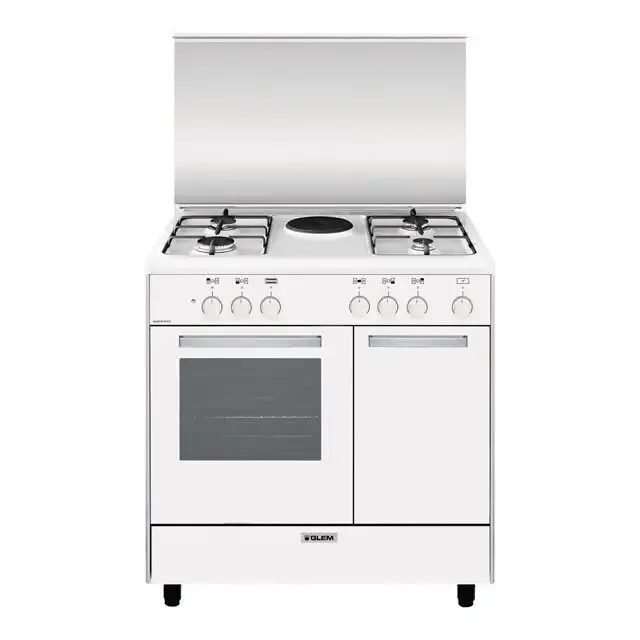 Esclusivo Glem Gas AR856EX cucina Piano cottura Combi Bianco A