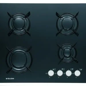 Acquista Ora Glem Gas GV64BK piano cottura Nero Da incasso 4 Fornello(i)