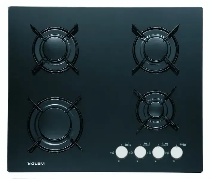 Acquista Ora Glem Gas GV64BK piano cottura Nero Da incasso 4 Fornello(i)