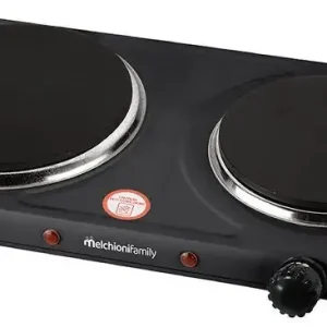 Melchioni COOK 2 Nero, Acciaio inox Superficie piana Piastra sigillata 2 Fornello(i) Solo Oggi