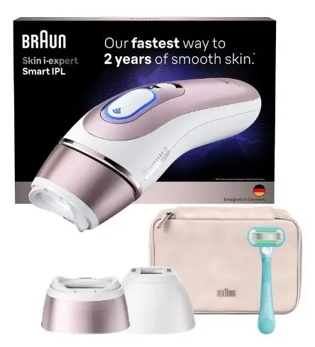 Popolare Braun Skin i expert Luce pulsata intensa (IPL) Rose Gold, Bianco