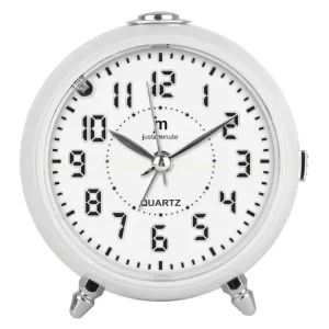 Lowell JA-7117B Sveglia Analogica da Tavolo Bianca con Snooze e Luce Offerta Del Giorno