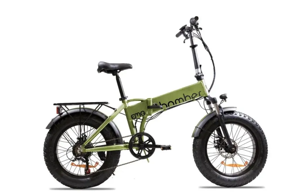 EMG Bomber 48V Green E-Bike Fat Bike Pieghevole 20" 48V 13Ah Verde Sconto