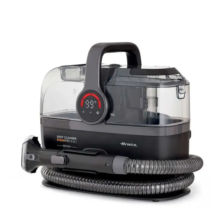 Non Perdere Ariete 2484 Spot Cleaner Steam PRO 5in1, Lavatappeti e pulitore a vapore, Elimina macchie da interni Auto, Divani, Moquette, Materassi, tappeti, 1800W, 3 modalità di pulizia, Elevata potenza