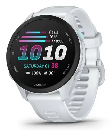 Garmin Forerunner 70 3,05 cm (1.2") AMOLED 30 mm Digitale 390 x 390 Pixel Touch screen Bianco GPS (satellitare) Ultime Pezzi